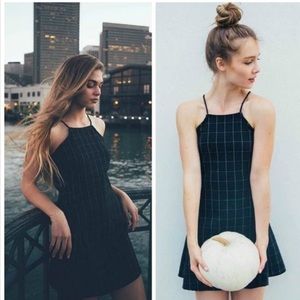 NWT Halter Black and White Flare Dress